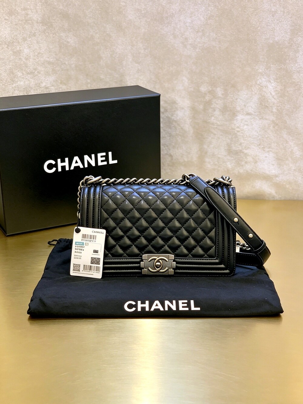 Chanel Boy Medium in Quilted Lambskin